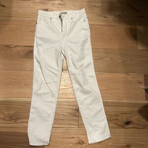 Madewell Stovepipe White Denim